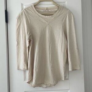 We The Free Cream 3/4 length Sleeve Top